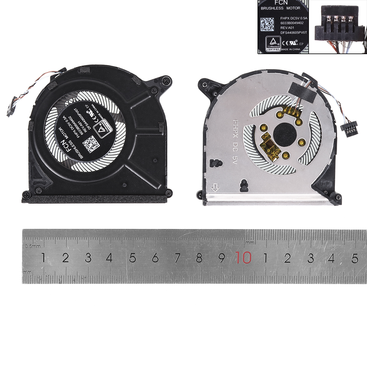 Picture of New Replacement CPU Cooling Fan For HP HP X360 1030 G2 CPU 917886-001（ORG） N/A Layout